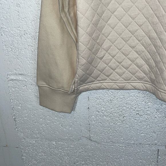 Columbia Women's Hart Mountain Quilted Crewneck Top - Chalk large $90 - Picture 6 of 8
